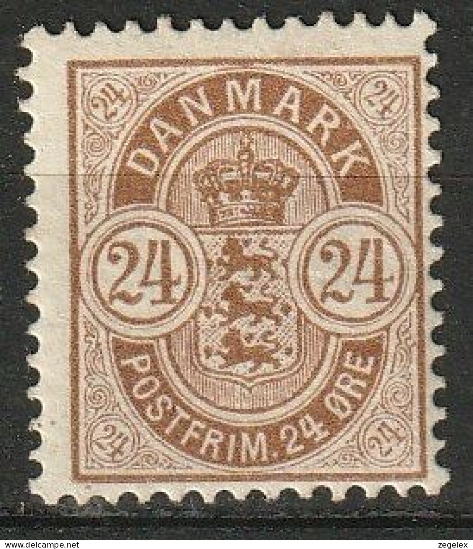 Danmark 1901/1902,  24 Ore MiNr. 39 MH* - Nuovi