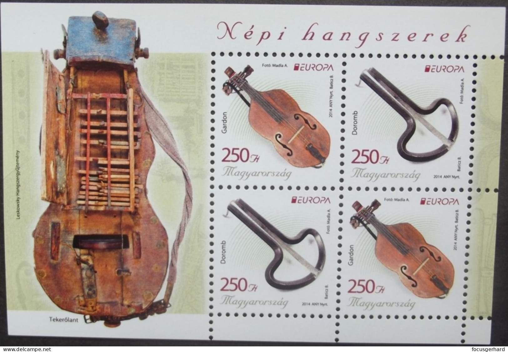 Ungarn    Europa   Cept   Musikinstrumente    2014 ** - 2014
