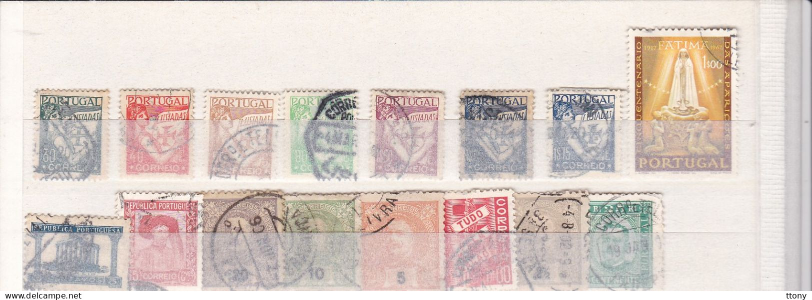 80 Timbres Oblitérés  Portugal  Et Colonies  Avec Trace Ou Charnière - Sonstige & Ohne Zuordnung