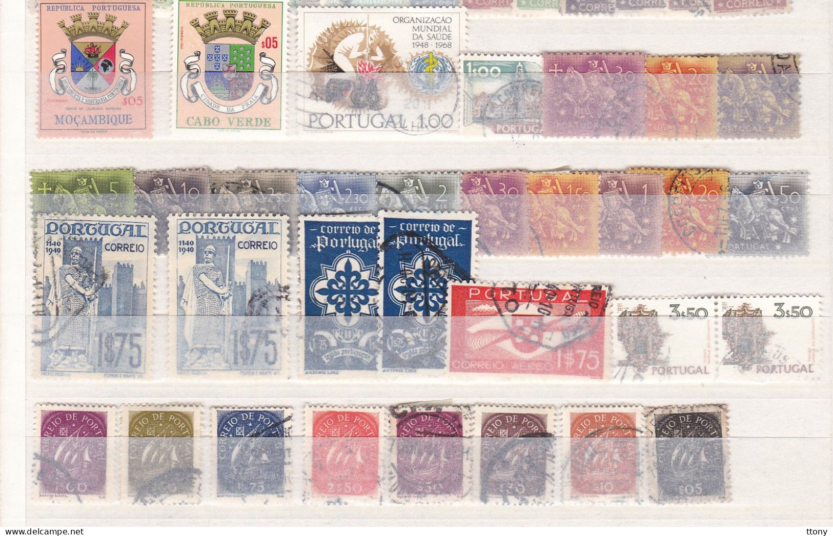 80 Timbres Oblitérés  Portugal  Et Colonies  Avec Trace Ou Charnière - Sonstige & Ohne Zuordnung