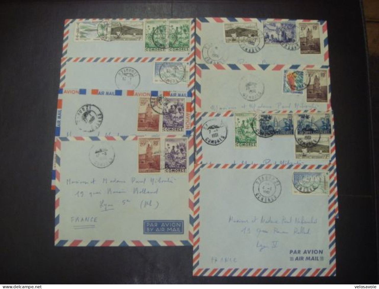 LOT DE 8 LETTRES DIFFERENTES DES COMORES  DES ANNEES 1960 - Covers & Documents