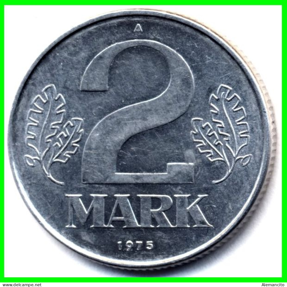 GERMANY DDR ) REPUBLICA DEMOCRATICA DE ALEMANIA (DDR) 2 MONEDAS DE 200 -DM AÑO 1975 -  MONEDAS ALUMINIO - 27 mm.EMBLEMA - 2 Marchi