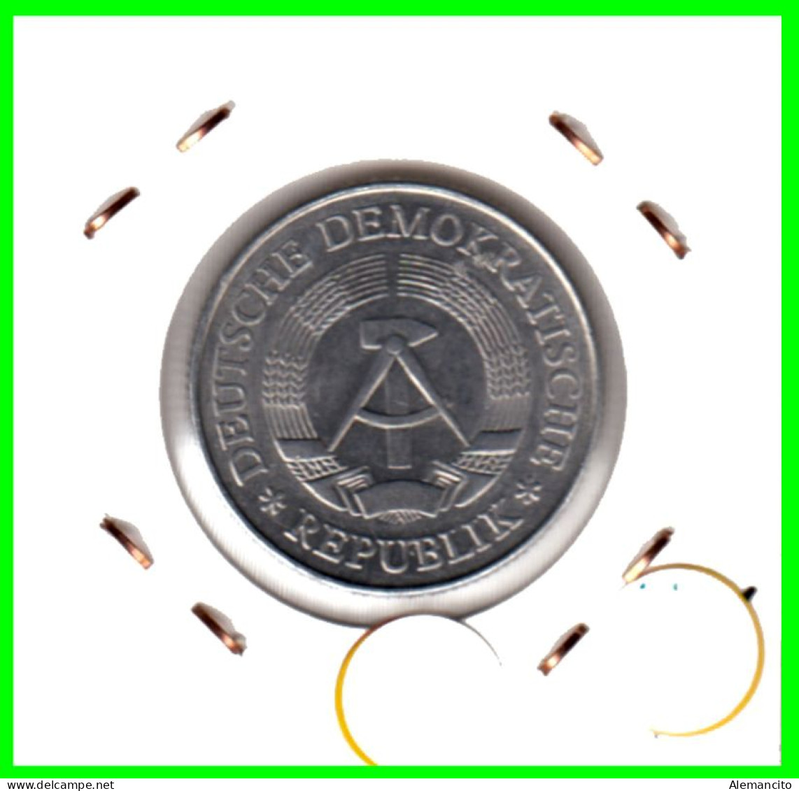 GERMANY DDR ) REPUBLICA DEMOCRATICA DE ALEMANIA (DDR) 2 MONEDAS DE 200 -DM AÑO 1975 -  MONEDAS ALUMINIO - 27 mm.EMBLEMA - 2 Mark