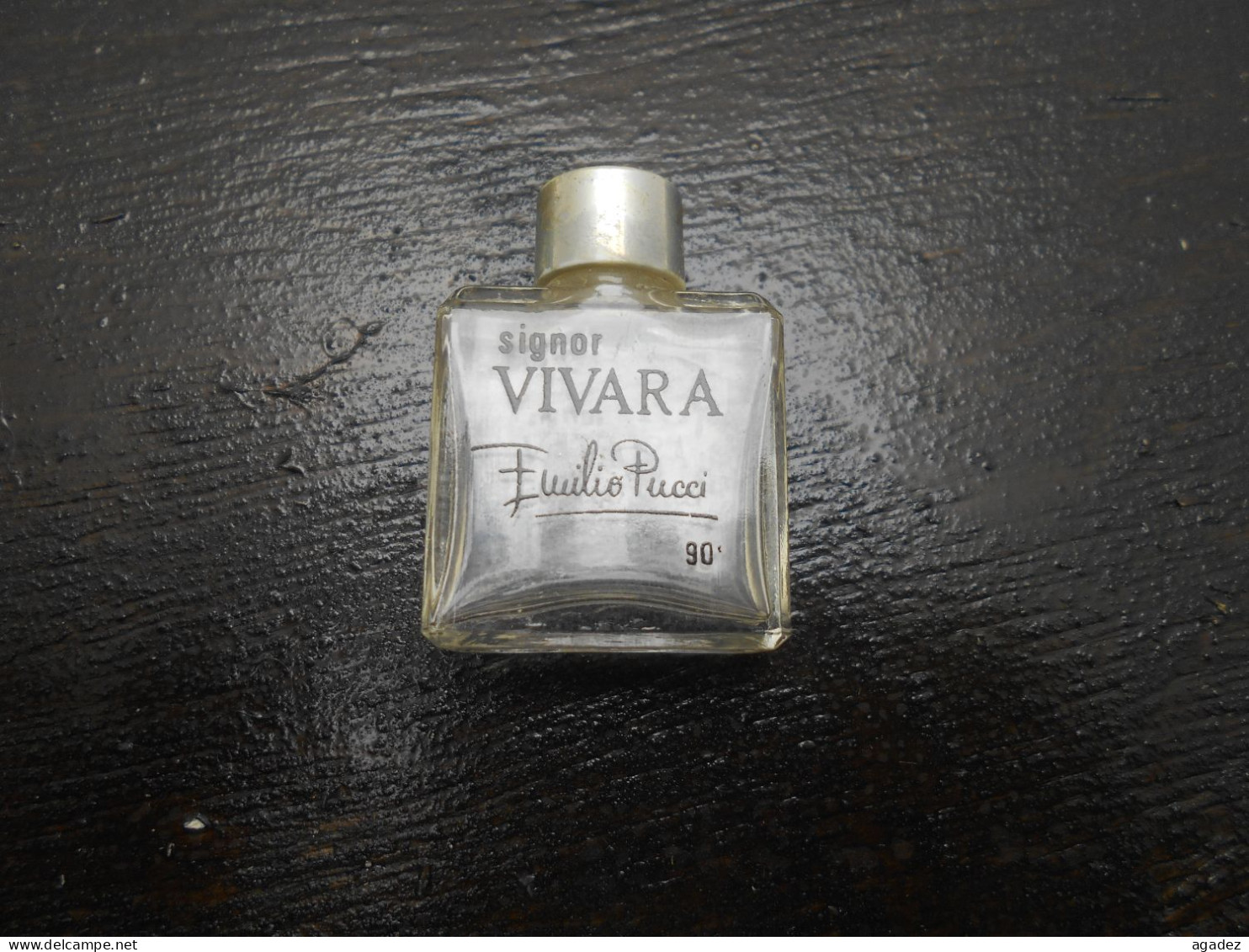 Ancien Flacon De Parfum Miniature Vide Signor Vivara Emilio Pucci - Miniaturen Herrendüfte (ohne Verpackung)