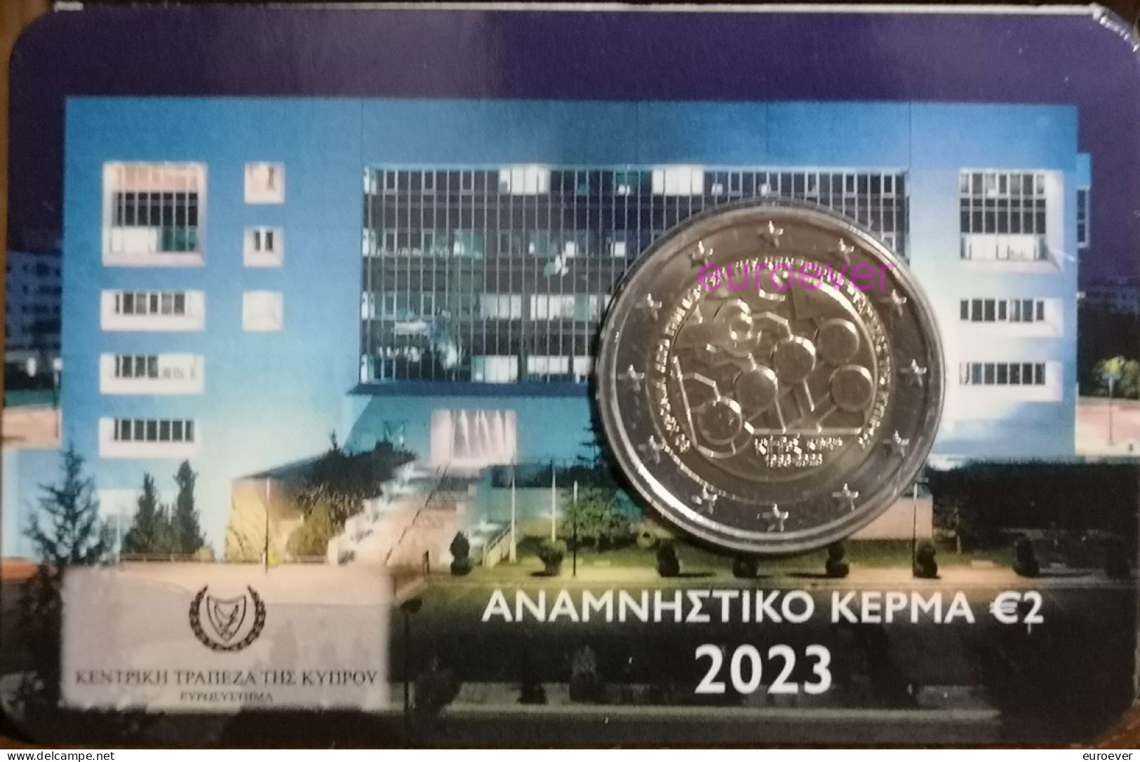 2 Euro Gedenkmünze 2023 Nr. 29 - Zypern / Cyprus - Zentralbank BU Coincard - Chipre