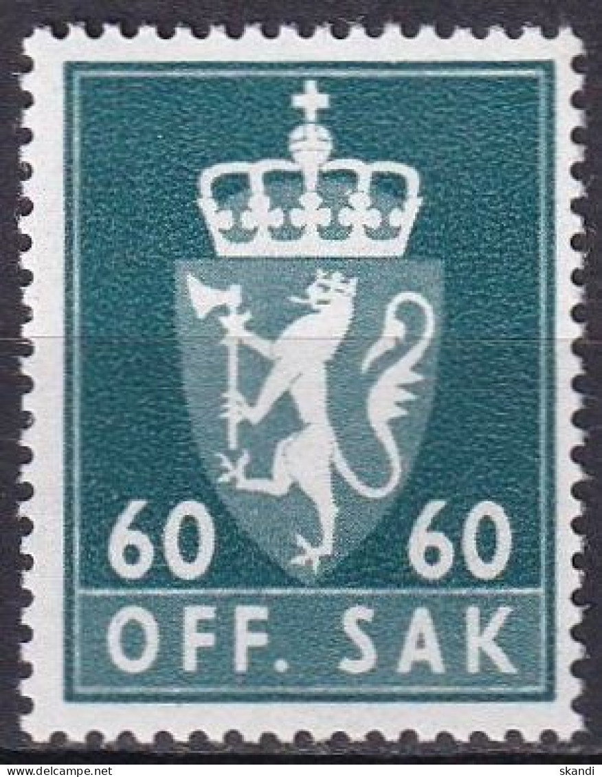 NORWEGEN 1972 Mi-Nr. D 78y Dienstmarke ** MNH - Service