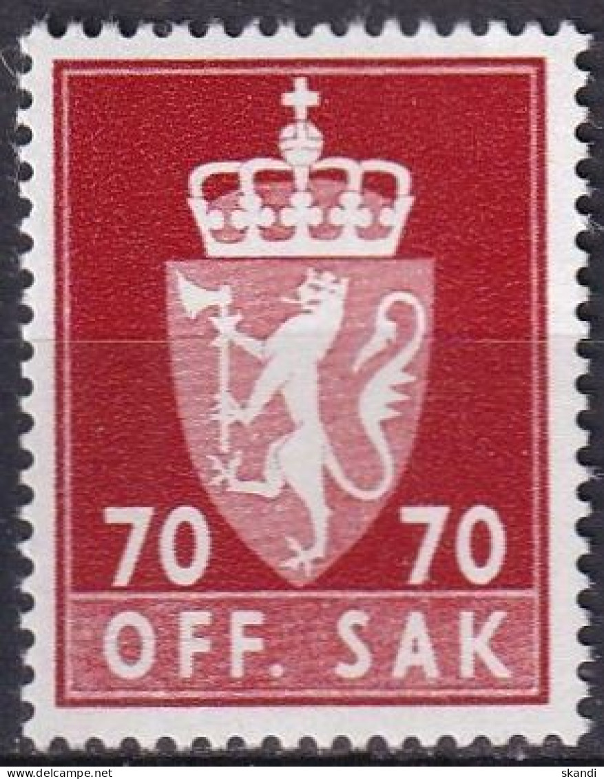 NORWEGEN 1982 Mi-Nr. D 117 Dienstmarke ** MNH - Servizio