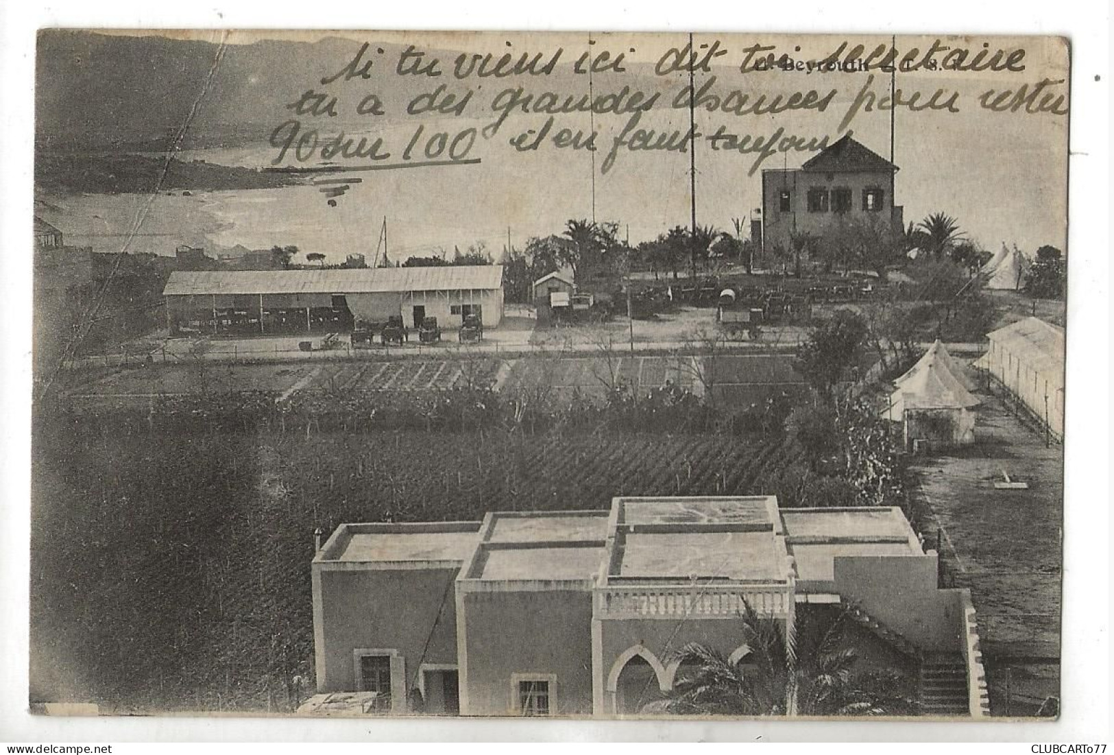 Beyrouth (Liban) : Vue Générale Aérienne Sur Le Centre T.S.F.  En 1927 PF. - Liban