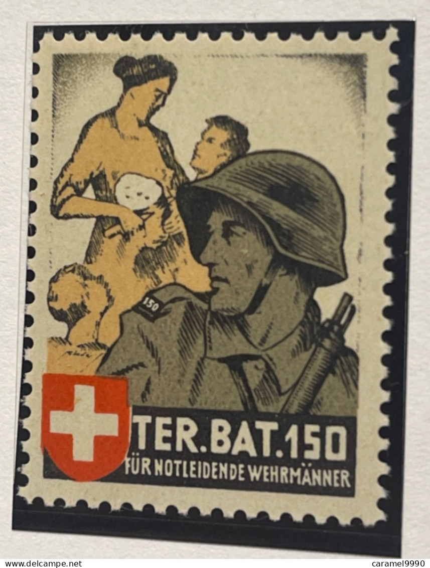 Schweiz Swiss Soldatenmarken Ter. Bat. 150 Territorial Truppen Z 23 - Vignetten