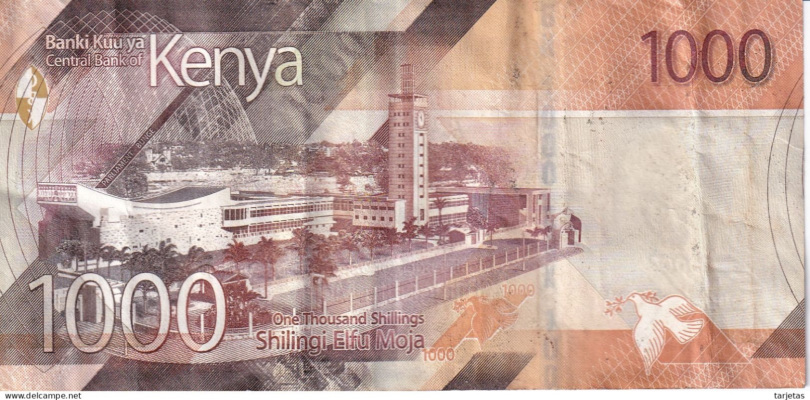 BILLETE DE KENIA DE 1000 SHILINGI DEL AÑO 2019 (BANK NOTE) - Kenya