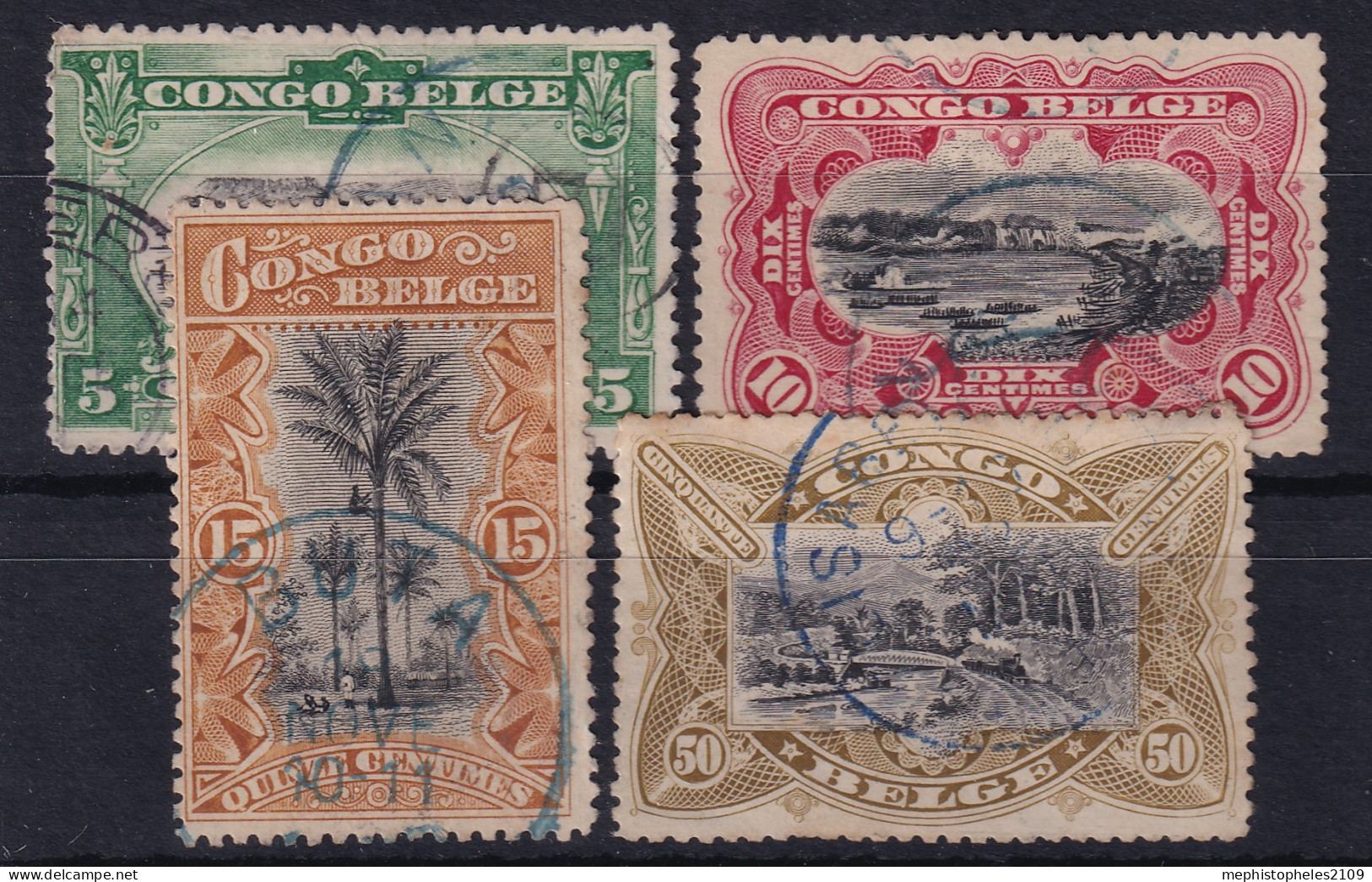 BELGISCH-CONGO 1909 - Canceled - Sc# 41-44 - Usati