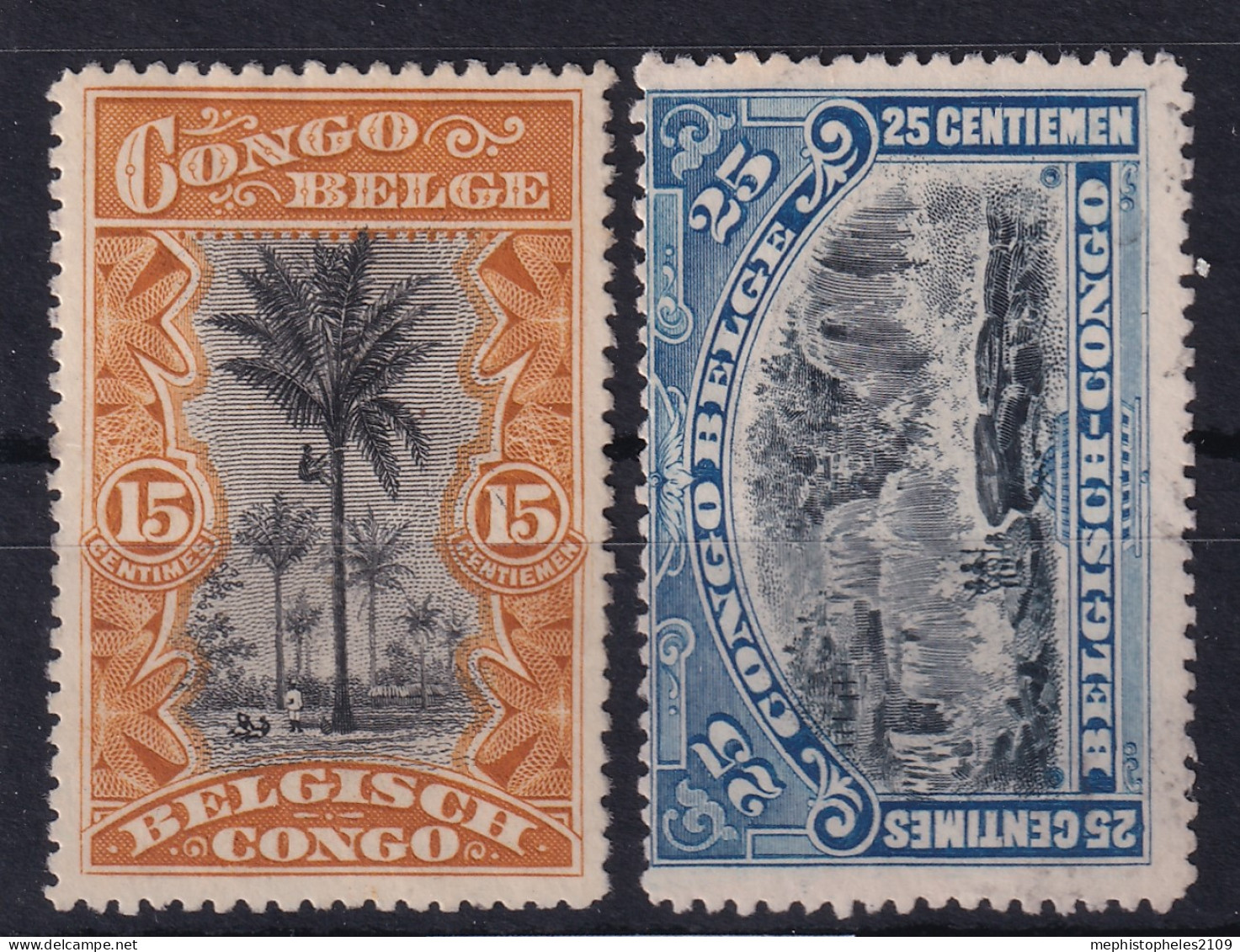 BELGISCH-CONGO 1910 - MLH - Sc# 47, 49 - Ongebruikt