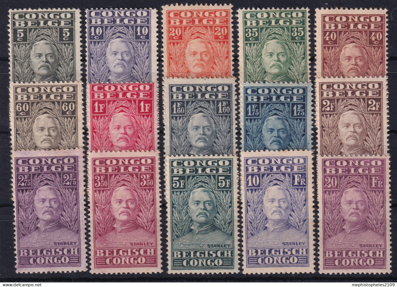 BELGISCH-CONGO 1928 - MLH - Sc# 115-129 - Complete Set! - Ongebruikt