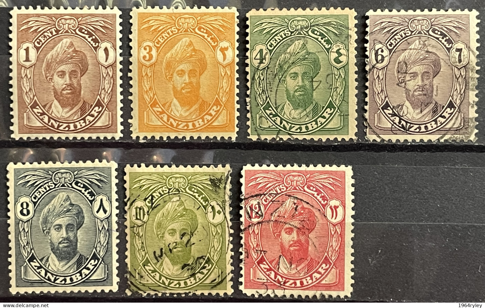 ZANZIBAR - M/U - 1926-1927  # 184/190 - Zanzibar (...-1963)