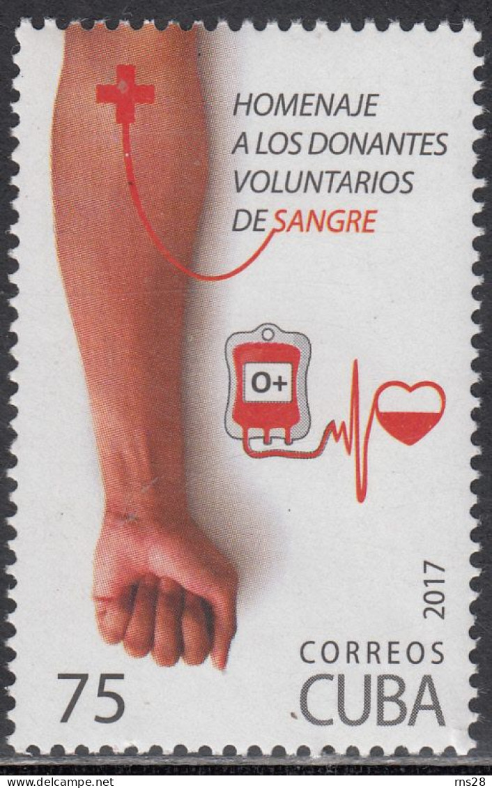 CUBA MNH 2017   Sc  5951   SANGRE - FDC