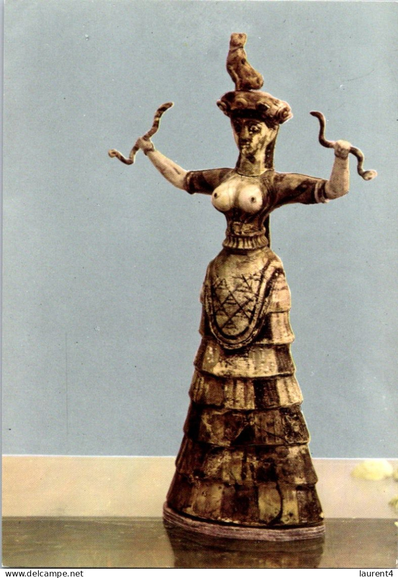 3-11-2023 (1 V 12) Greece  Statue Goddess Of The Serpent (Snake) Museum Of Heraklion - Objets D'art