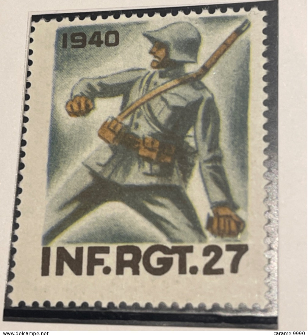 Schweiz Swiss Soldatenmarken  1940 Inf Rgt. 27 Z 23 - Vignetten
