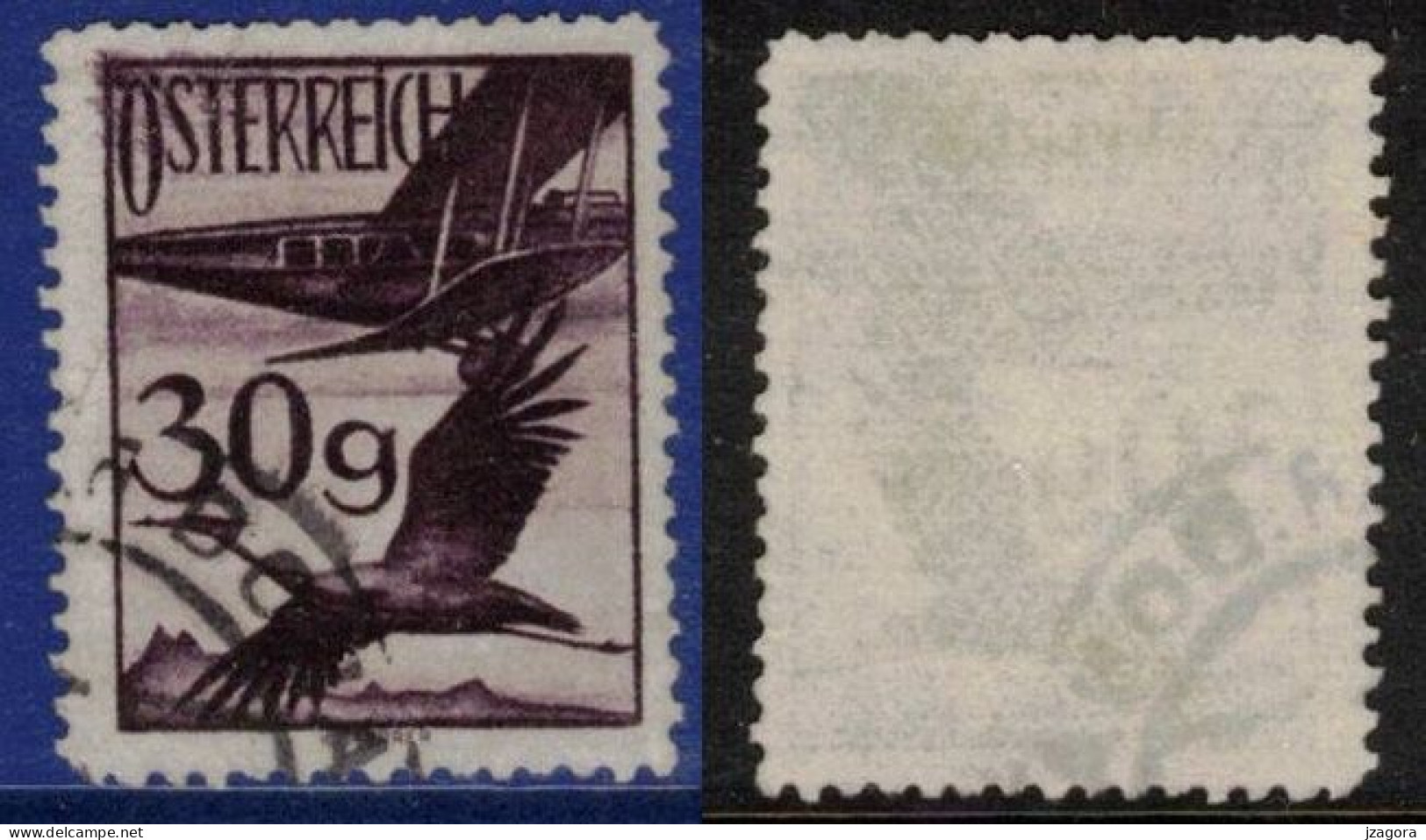 AUSTRIA ÖSTERREICH AUTRICHE 1925 Mi 481 Sc C25  FLUGPOST Air Mail Correo Aéreo Poste Aérienne Crane Airplane - Usati