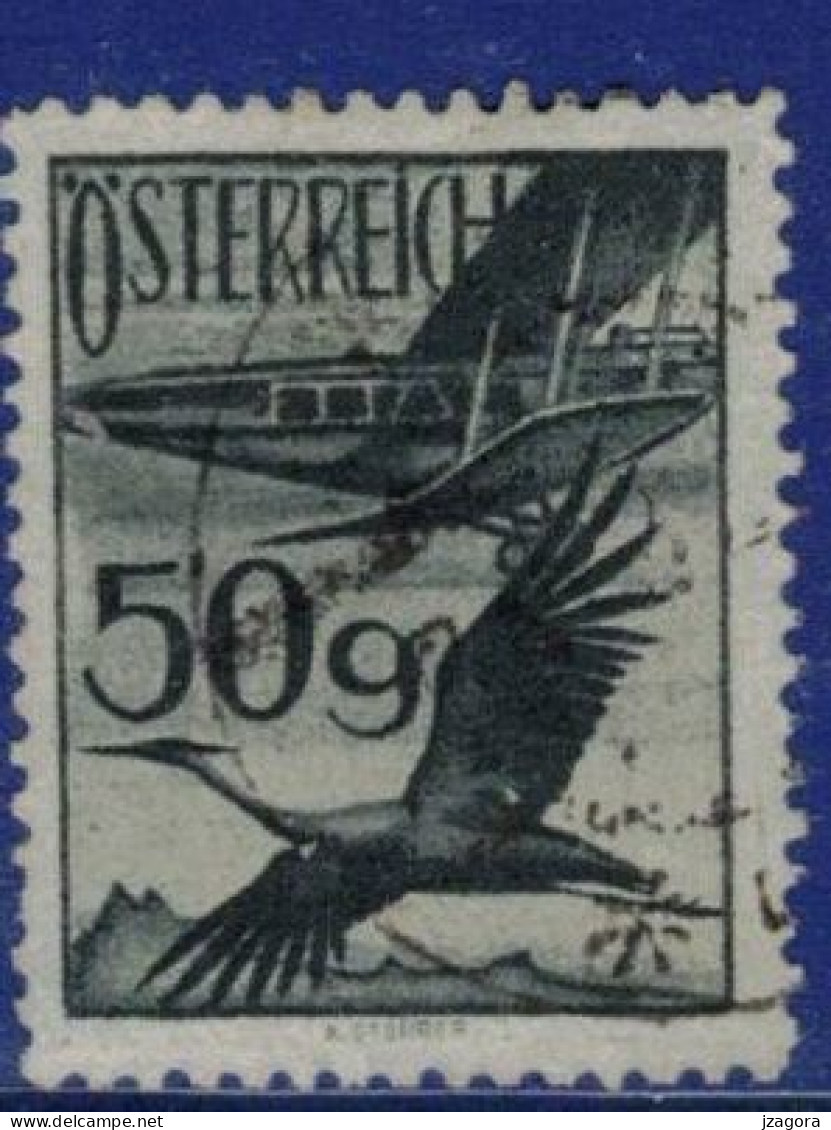 AUSTRIA ÖSTERREICH AUTRICHE 1925 Mi 482 Sc C26  FLUGPOST Air Mail Correo Aéreo Poste Aérienne Crane Airplane - Oblitérés