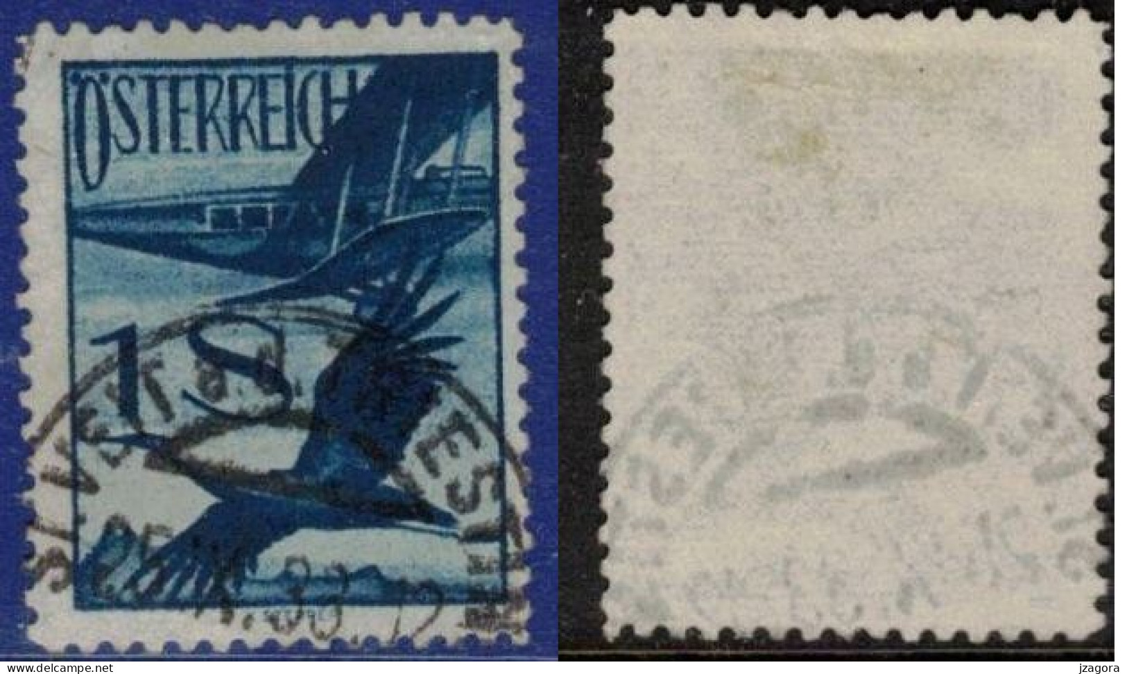 AUSTRIA ÖSTERREICH AUTRICHE 1925 Mi 483 Sc C27  FLUGPOST Air Mail Correo Aéreo Poste Aérienne Crane Airplane - Usati