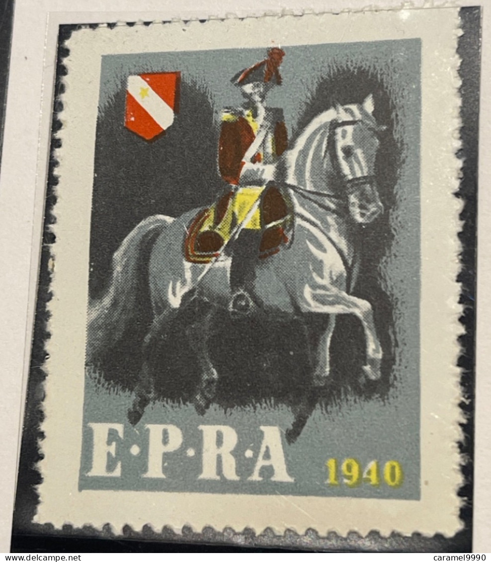 Schweiz Swiss Soldatenmarken Pferde E. P. R. A. 1940 Z 23 - Vignettes