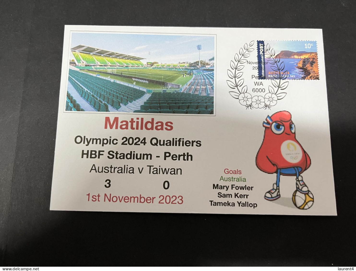 3-11-2023 (1 V 13) Australia (3) V Taiwan (0) - Matildas Olympic 2024 Qualifiers (match 3) 1-11-2023 In Perth - Verano 2024 : París