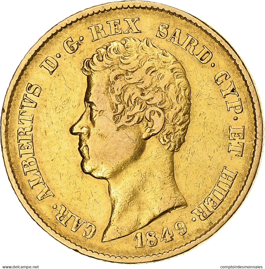 Monnaie, États Italiens, SARDINIA, Carlo Alberto, 20 Lire, 1849, Genoa, TB+ - Italian Piedmont-Sardinia-Savoie