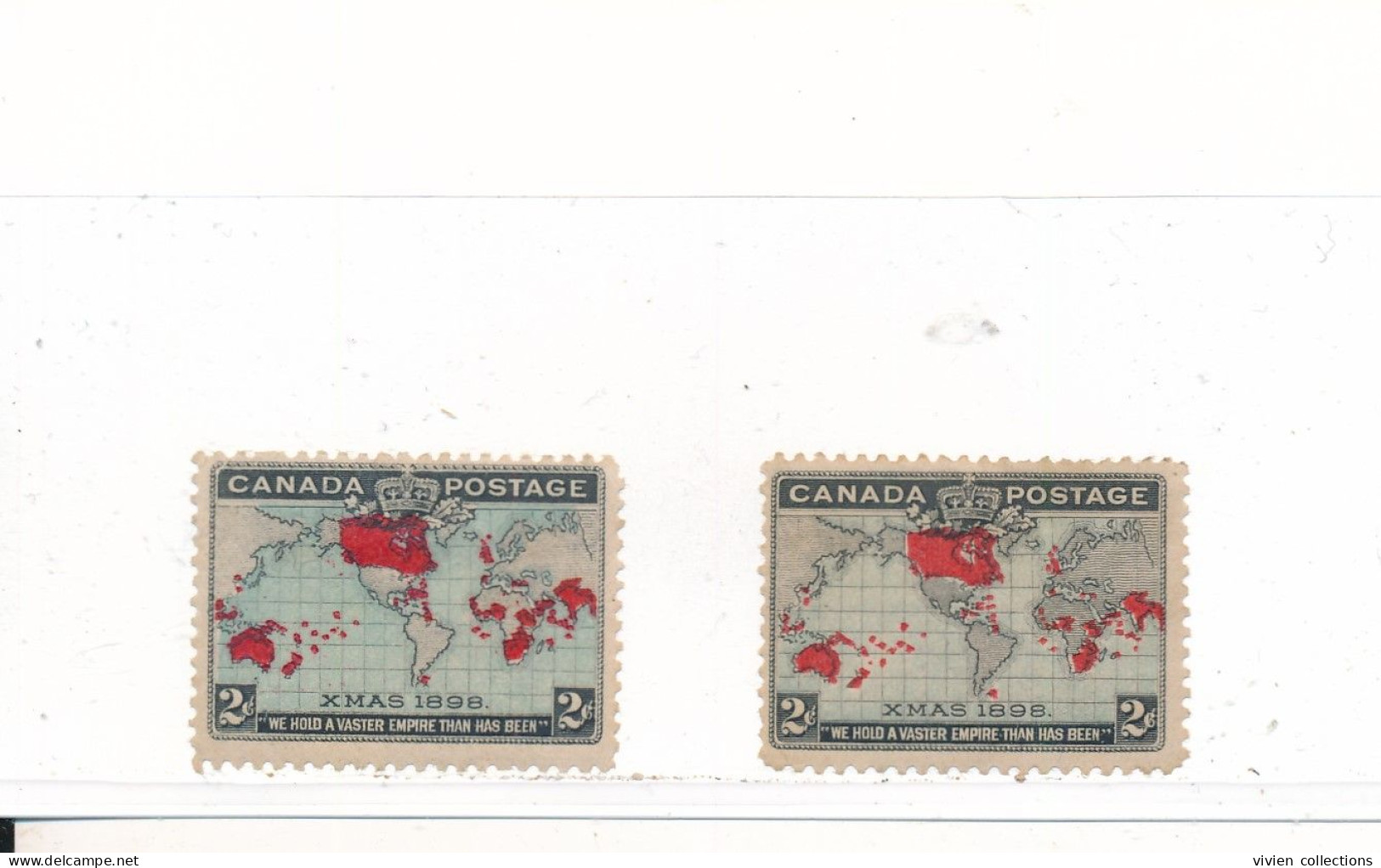 Canada N° 73a X 2 Neufs * Avec Charnière (le Second Avec Clair Au Niveau De La Charnière) - Neufs