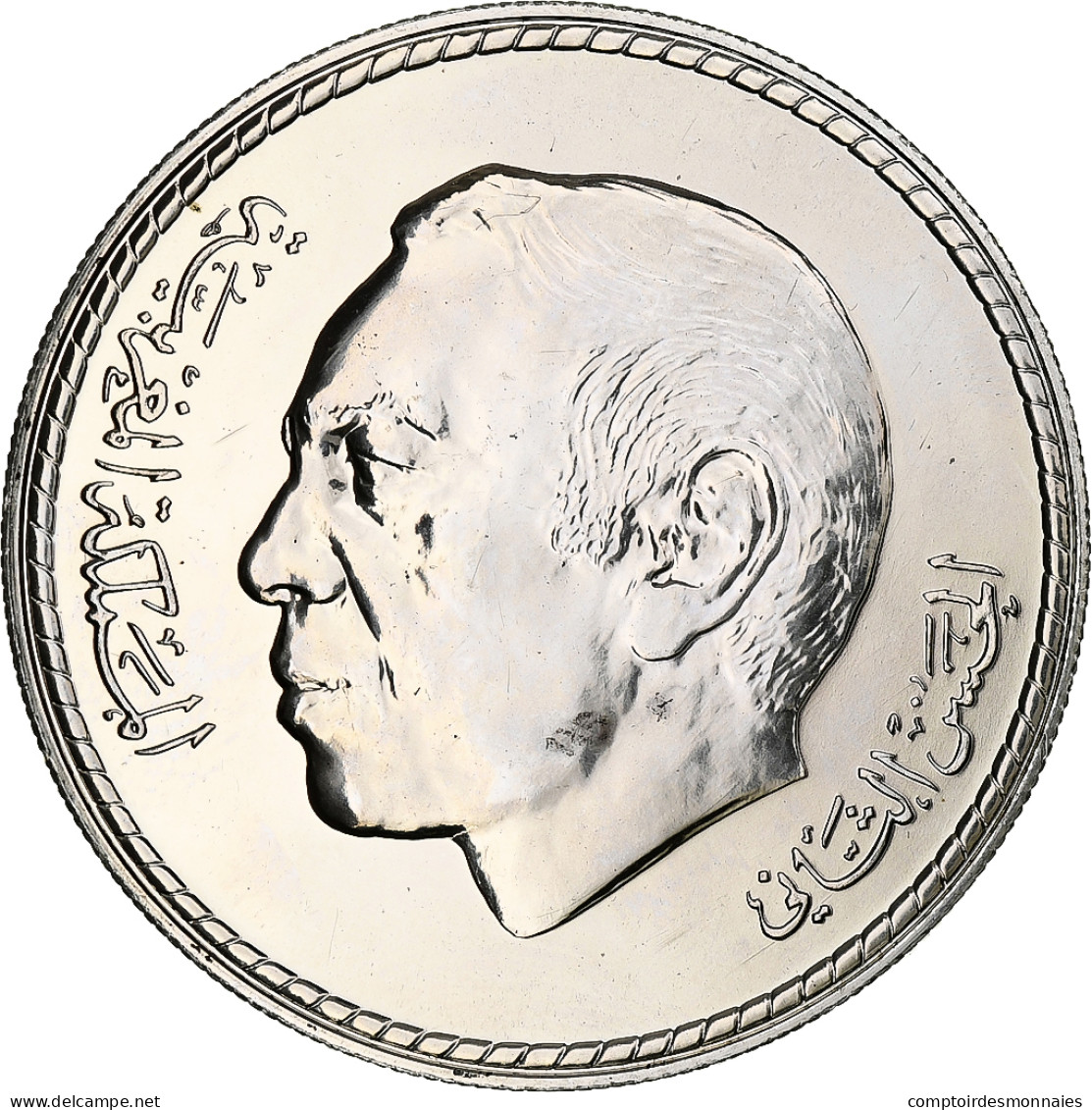 Monnaie, Maroc, Al-Hassan II, 50 Dirhams, 1975, SUP+, Argent, KM:65 - Maroc