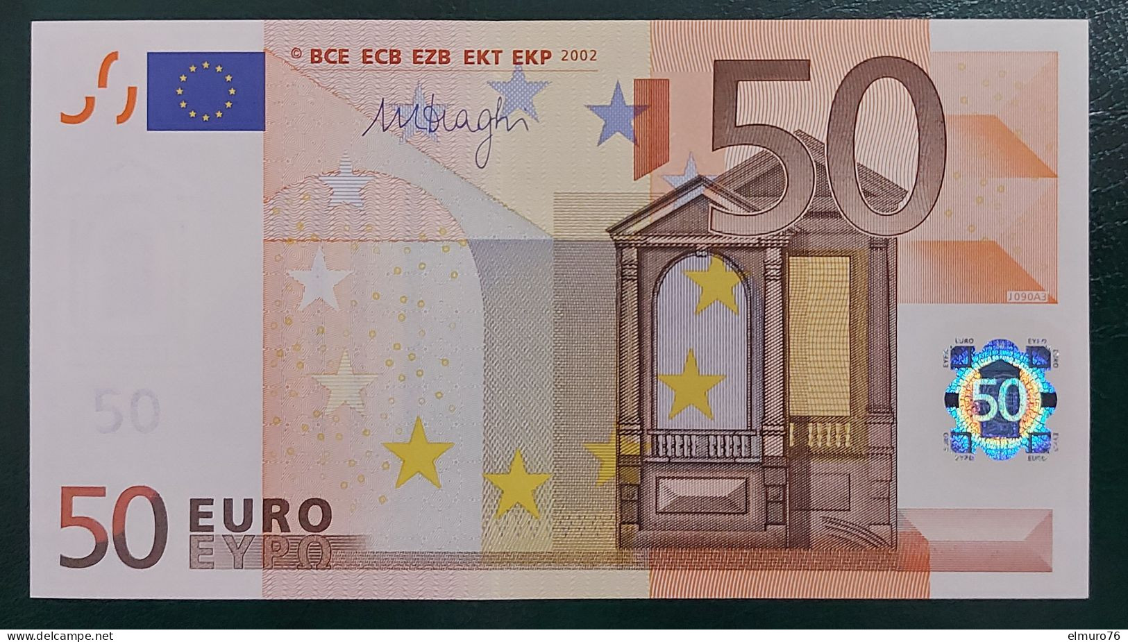 50 EURO J090A3 Draghi Serie S Italy Perfect UNC - 50 Euro