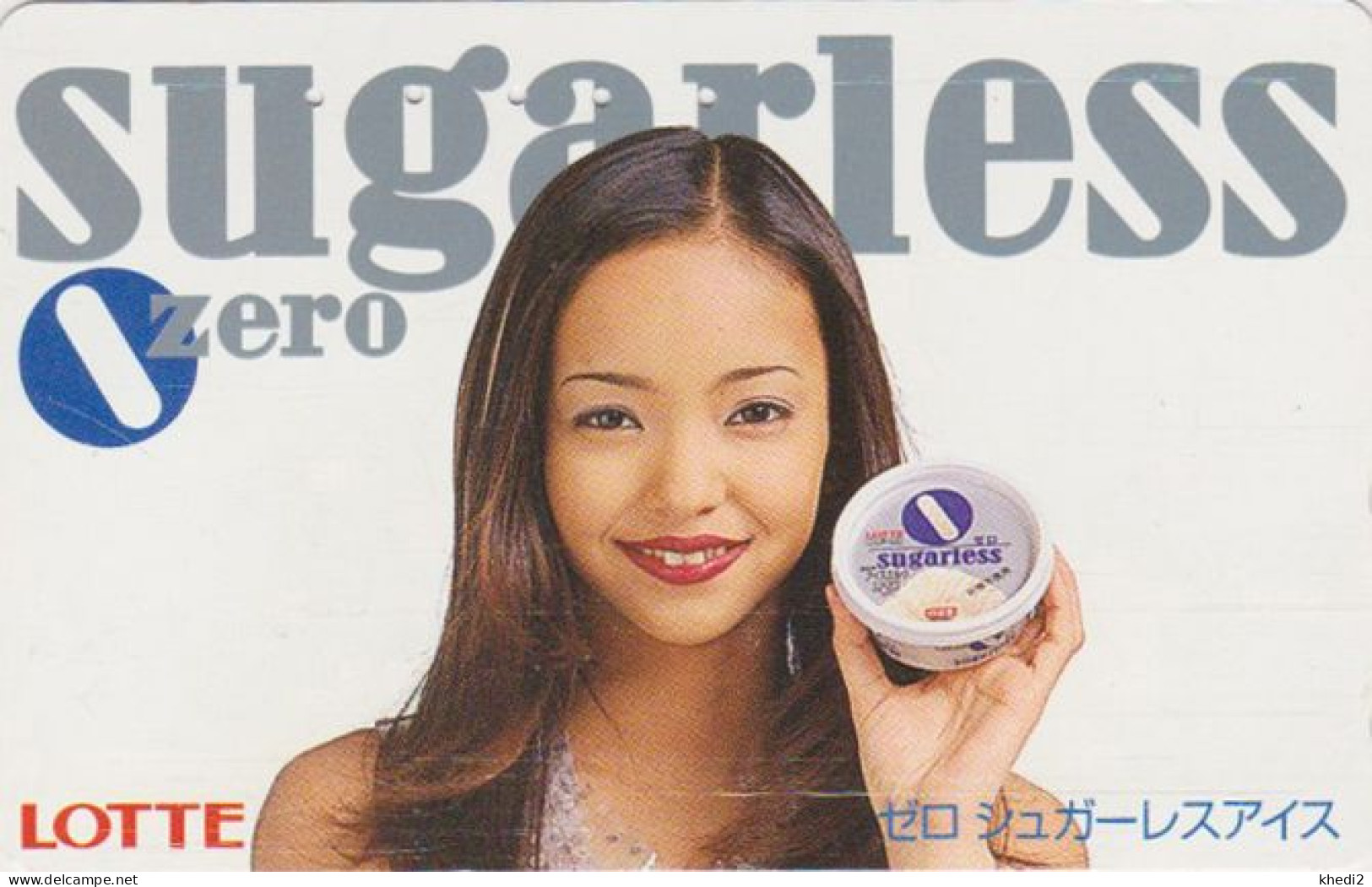 TC JAPON / 110-011 - FEMME Top Model - NAMIE AMURO - GLACE Sans SUCRE - NON SUGAR ICE CREAM & GIRL JAPAN Phonecard 10080 - Personnages