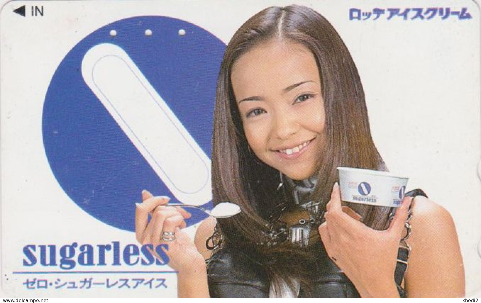 TC JAPON / 110-011 - FEMME Top Model - NAMIE AMURO - GLACE Sans SUCRE - NON SUGAR ICE CREAM & GIRL JAPAN Phonecard 10081 - Personnages