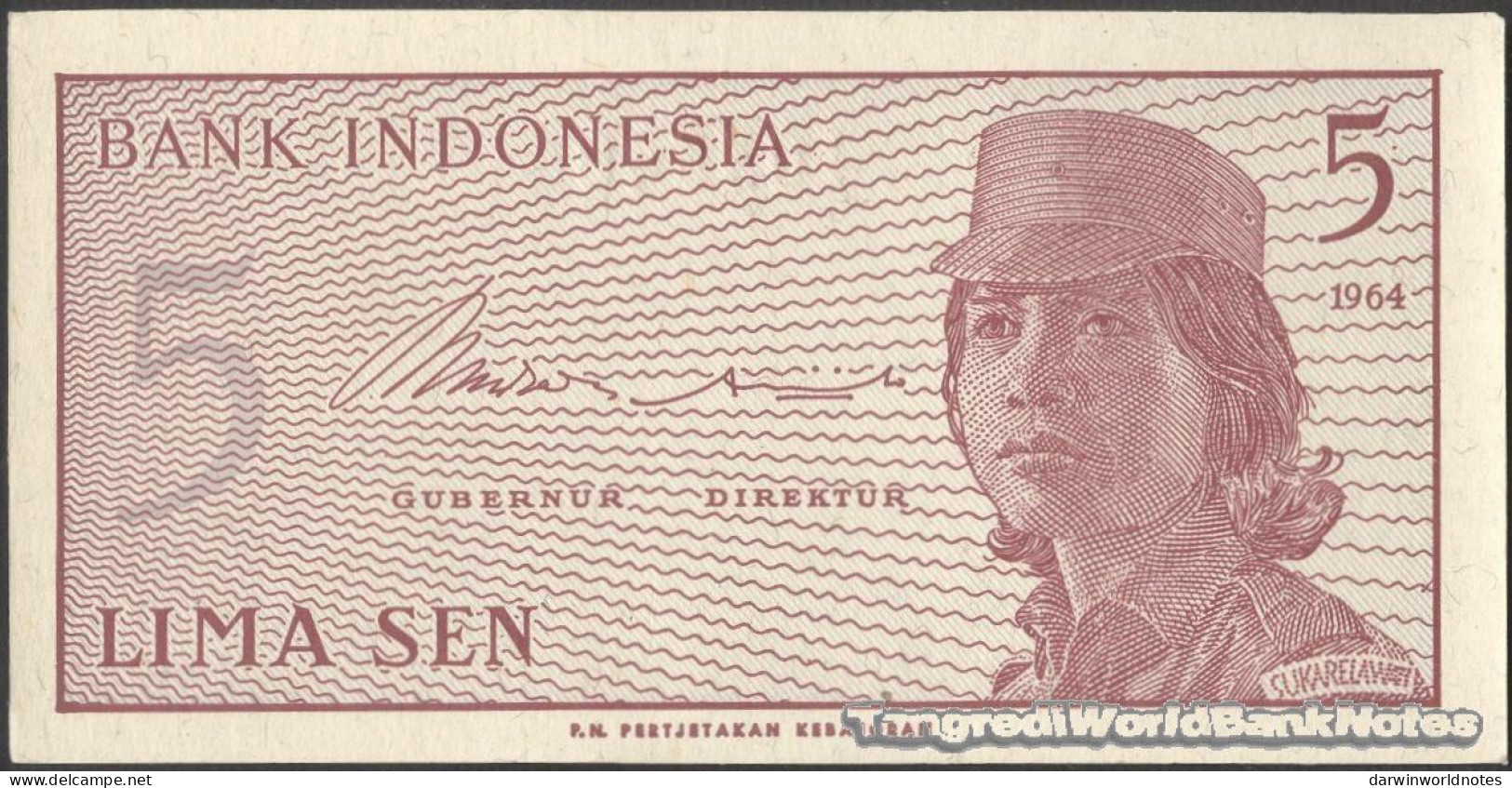 DWN - 150 world UNC different banknotes - FREE INDONESIA 5 Sen 1964 (P.91a) REPLACEMENT XAM