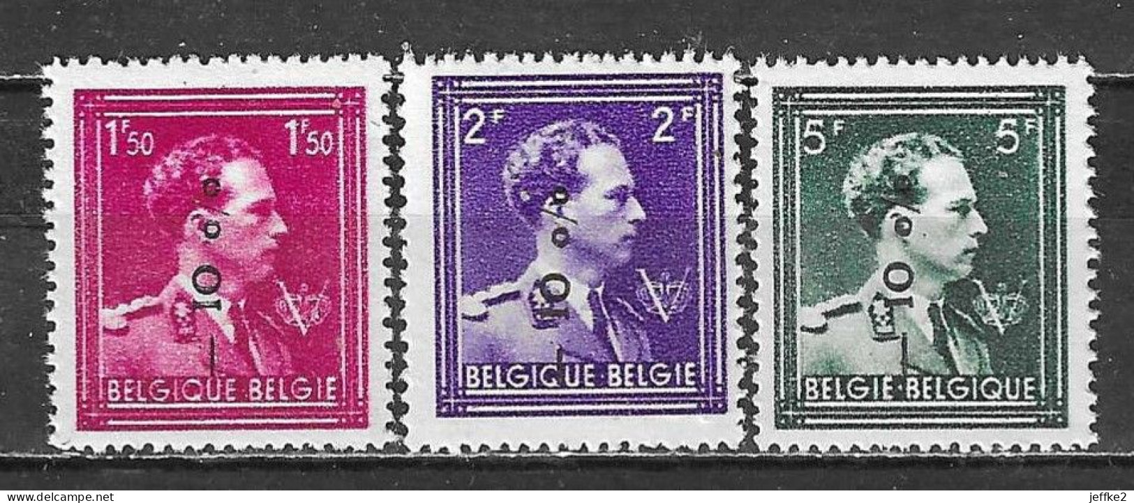 724N/P**  Leopold III Col Ouvert Surchargé -10% - TERMONDE - Série Complète - MNH** - LOOK!!!! - 1946 -10%