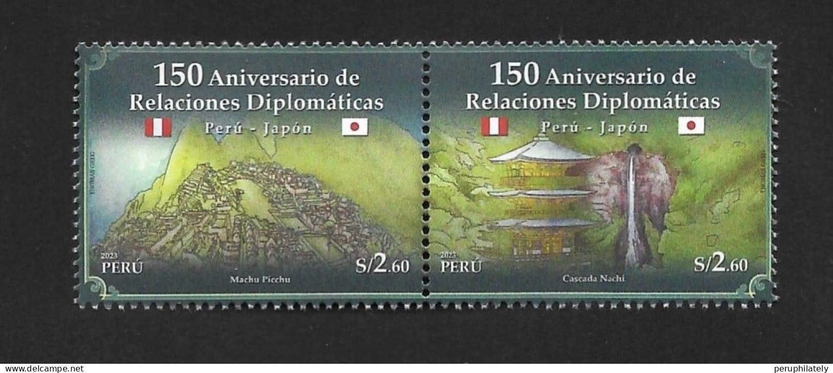 Peru 2023 , Machu Picchu & Nachi Cascade Fall , MNH - Unused Stamps
