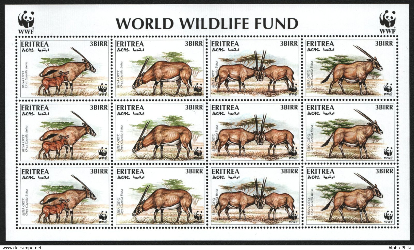 Eritrea 1996 - Mi-Nr. 87-90 ** - MNH - KLB - Wildtiere / Wild Animals - Eritrea