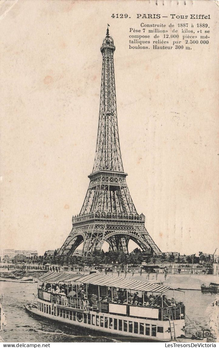 FRANCE - Paris - Tour Eiffel - Carte Postale Ancienne - Eiffeltoren