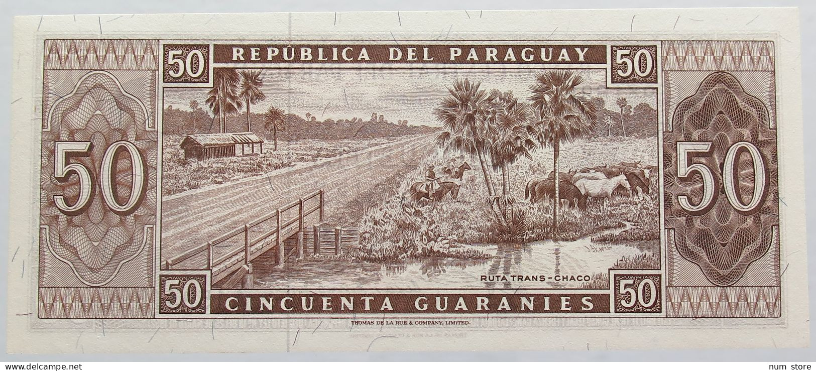 PARAGUAY 50 GUARANIES 1952 TOP #alb017 0073 - Paraguay