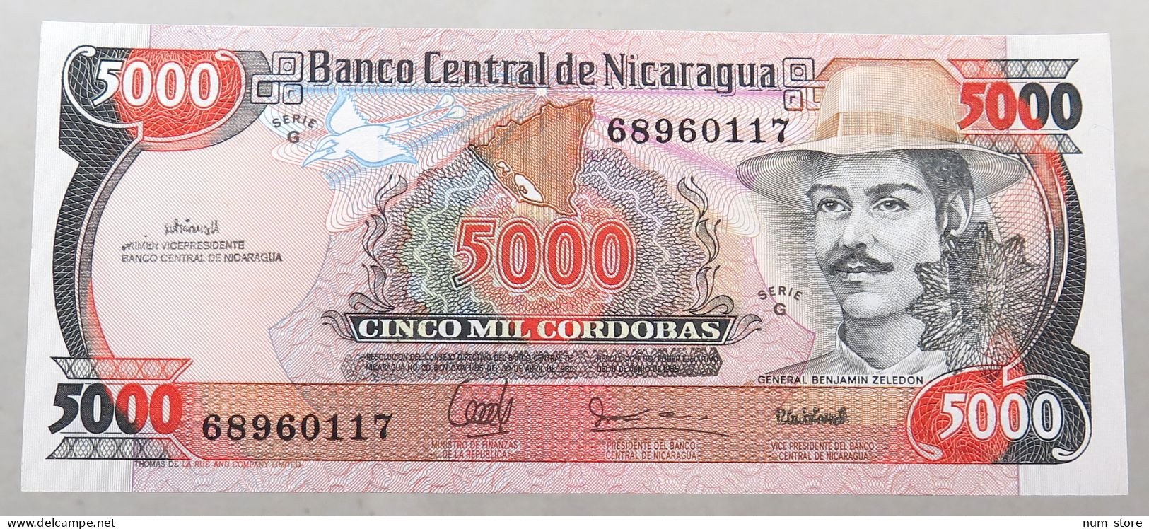 NICARAGUA 5000 CORDOBAS 1985 TOP #alb049 1273 - Nicaragua