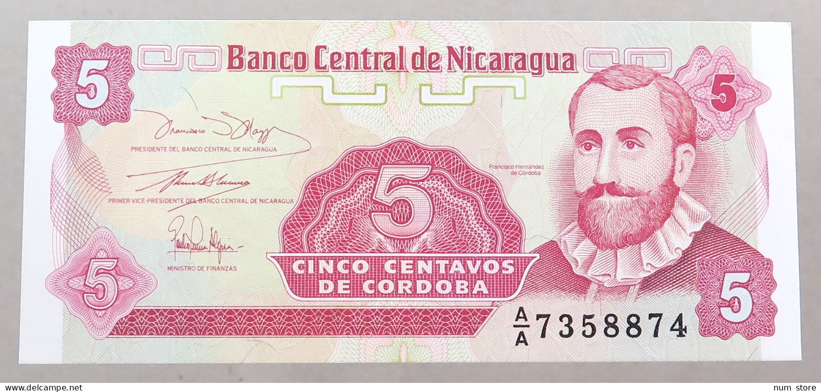 NICARAGUA 5 CENTAVOS 1991 TOP #alb049 1235 - Nicaragua