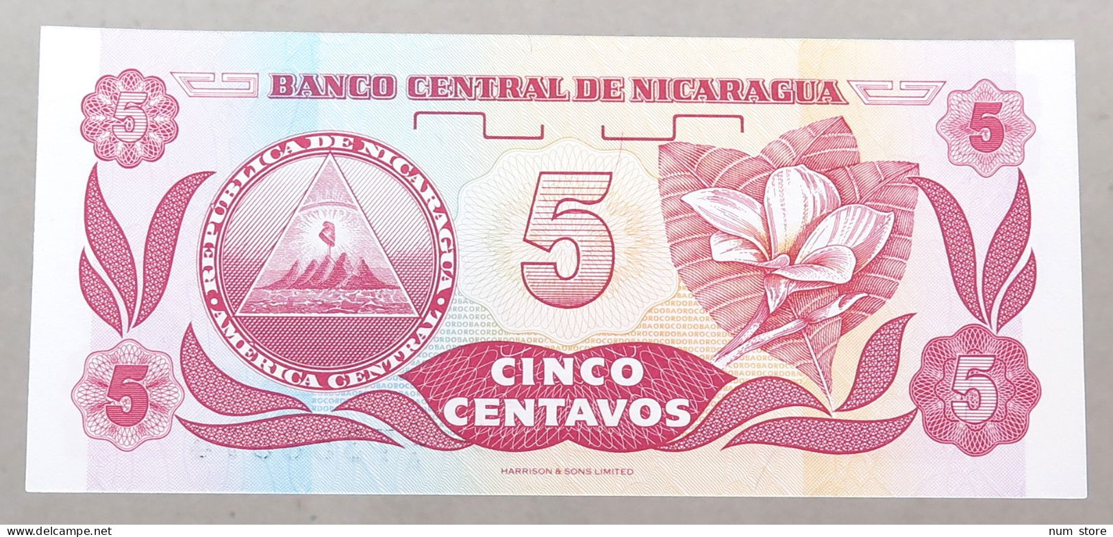 NICARAGUA 5 CENTAVOS 1991 TOP #alb049 1235 - Nicaragua