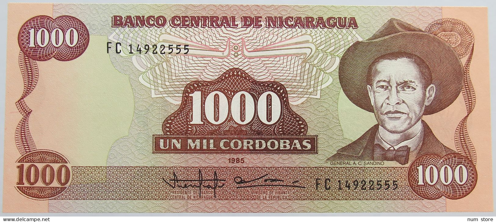 NICARAGUA 1000 CORDOBAS 1985 TOP #alb014 0177 - Nicaragua