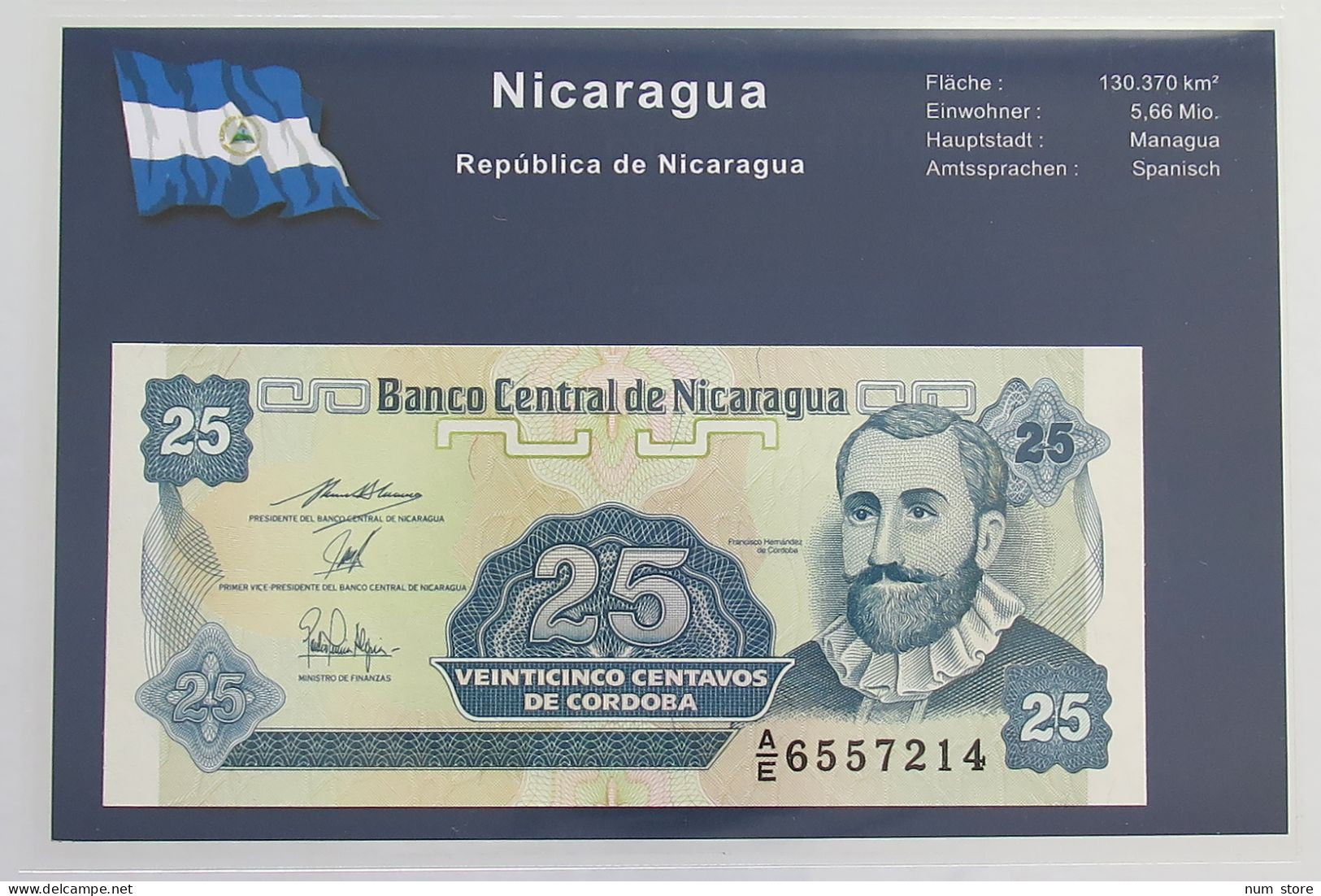 NICARAGUA 25 CENTAVOS #alb068 0155 - Nicaragua