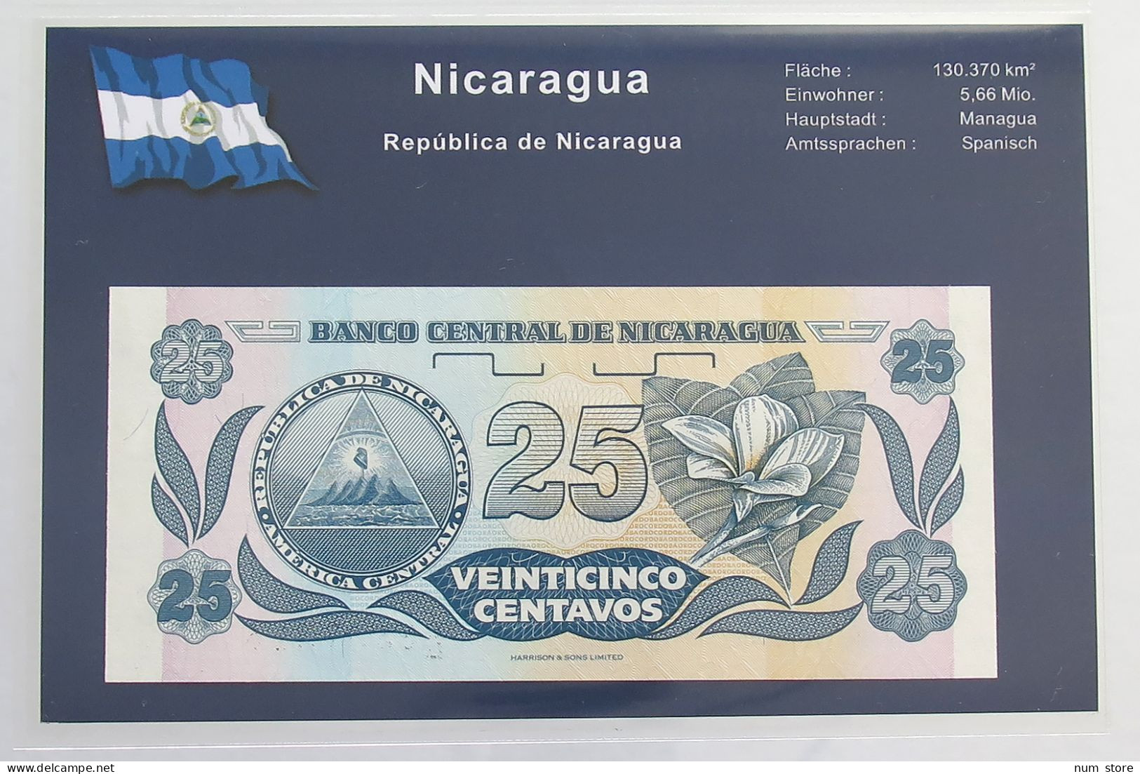 NICARAGUA 25 CENTAVOS #alb068 0155 - Nicaragua