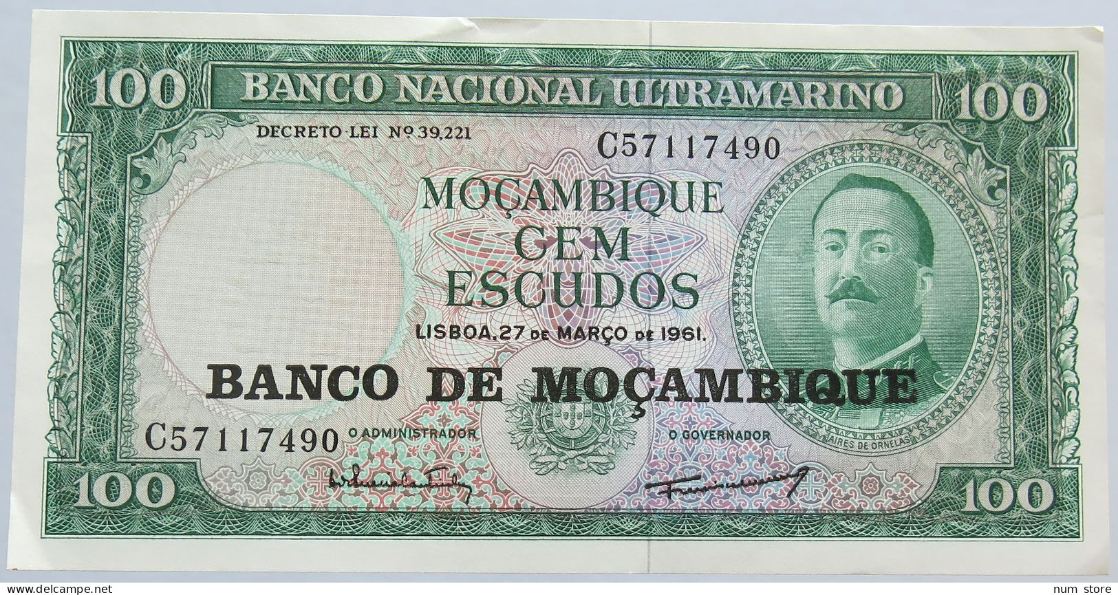 MOZAMBIQUE 100 ESCUDOS 1961 #alb003 0053 - Mozambique
