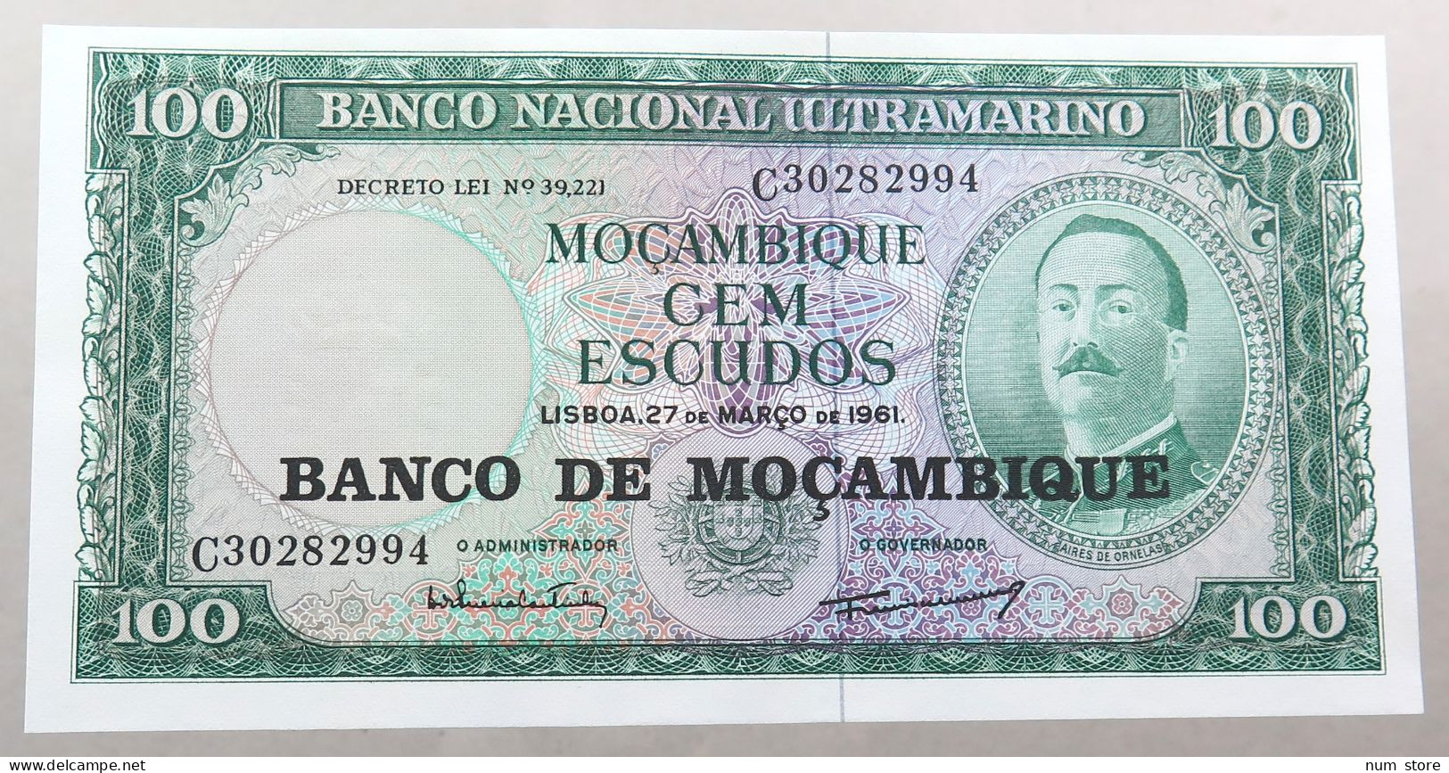 MOZAMBIQUE 100 ESCUDOS 1961 TOP #alb052 0665 - Mozambico