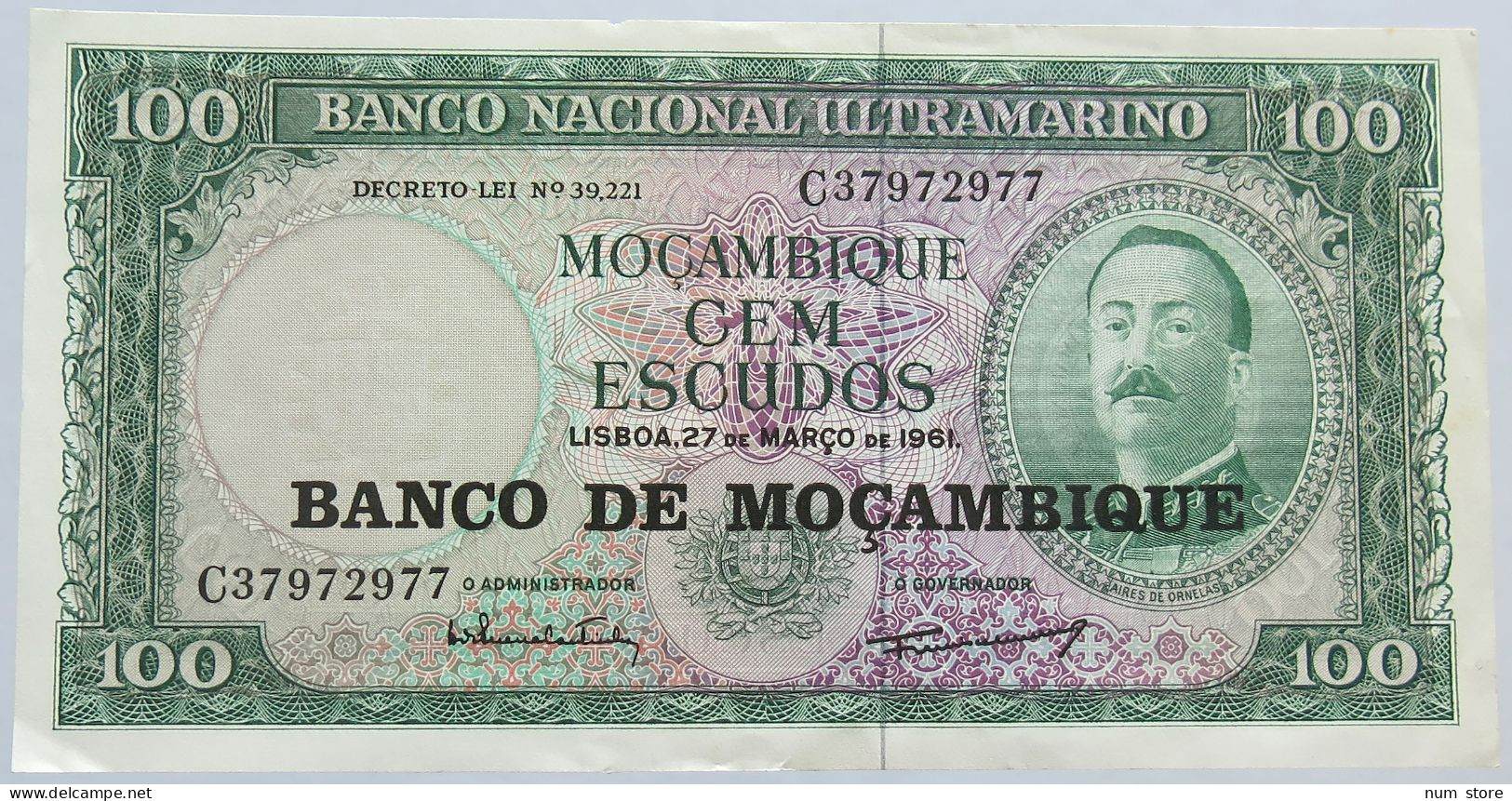 MOZAMBIQUE 100 ESCUDOS 1961 #alb003 0031 - Mozambico