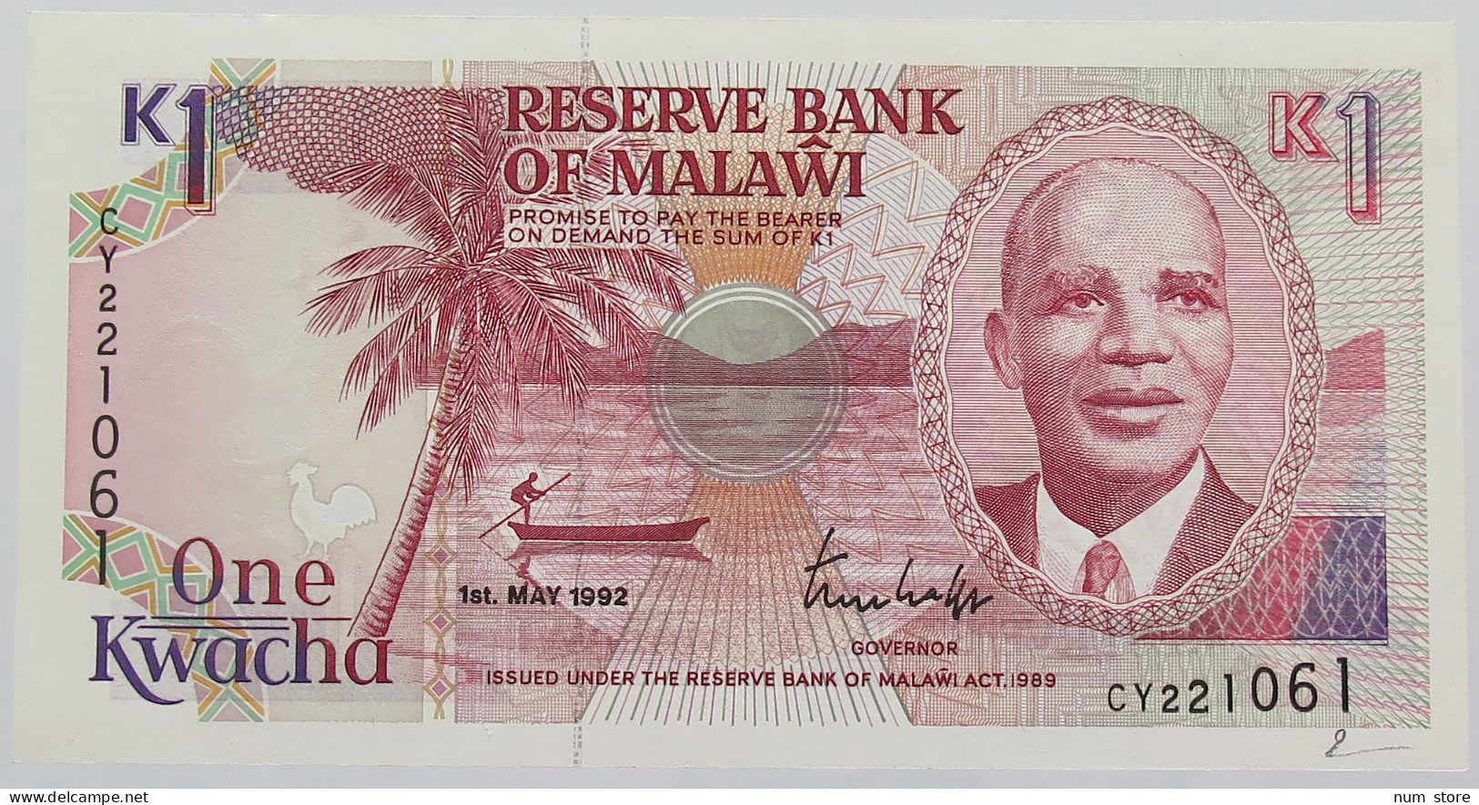 MALAWI 1 KWACHA 1992 TOP #alb016 0463 - Malawi