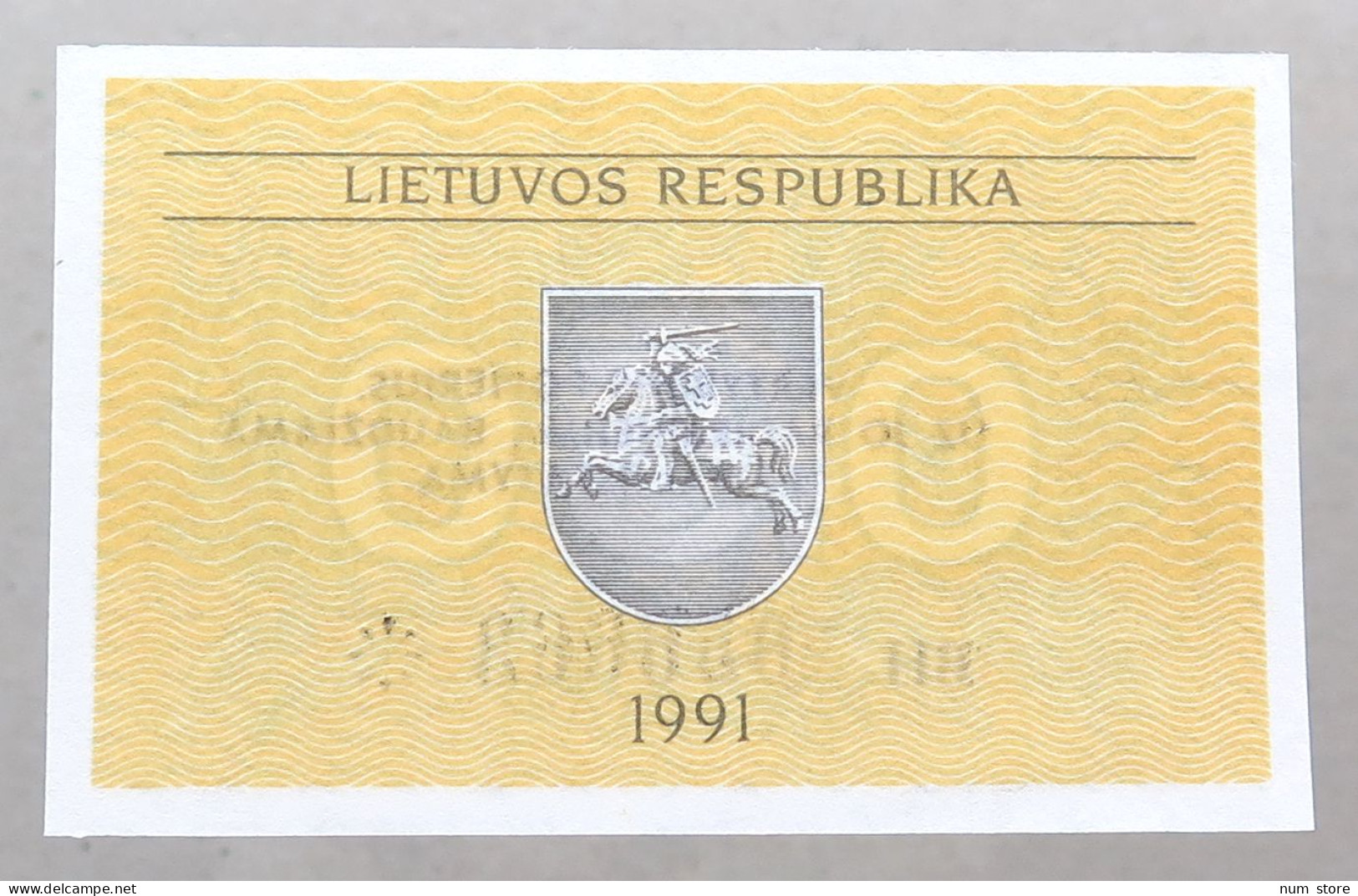 LITHUANIA 0.5 TALONAS 1991 TOP #alb050 0685 - Litauen