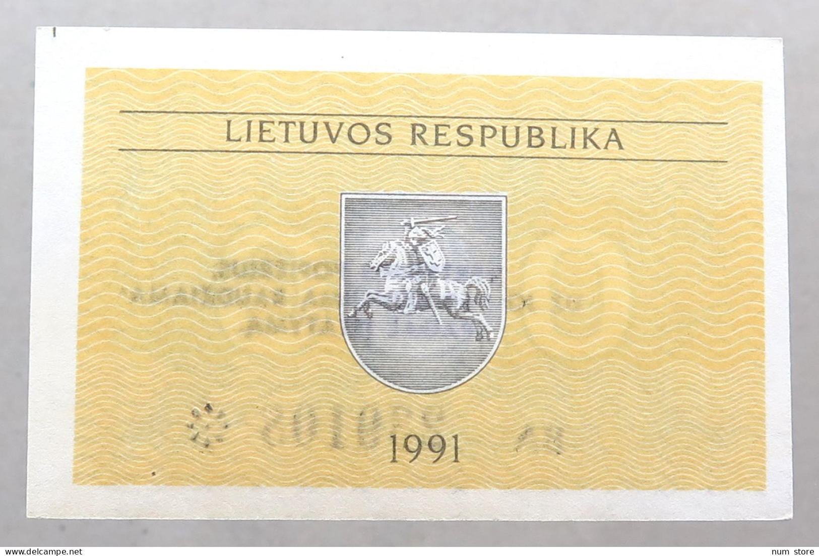 LITHUANIA 0.5 TALONAS 1991 TOP #alb050 0691 - Lituanie